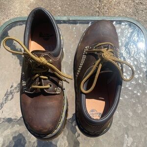 Dr. Martens Brown and Yellow Oxfords Classic Design